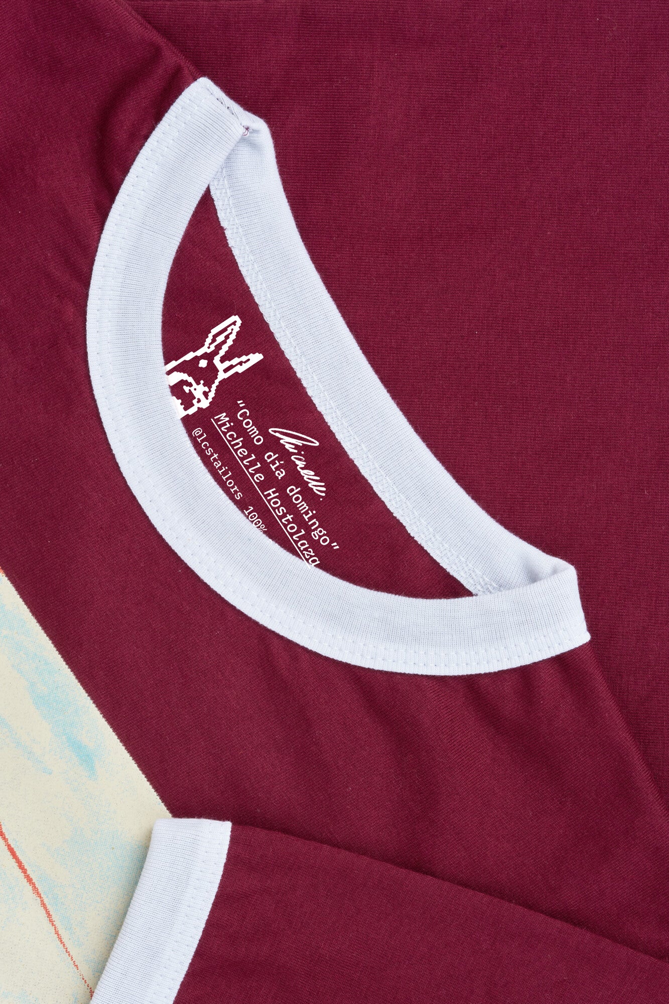 Como Dia Domingo Baby Tee — Burgundy — 3