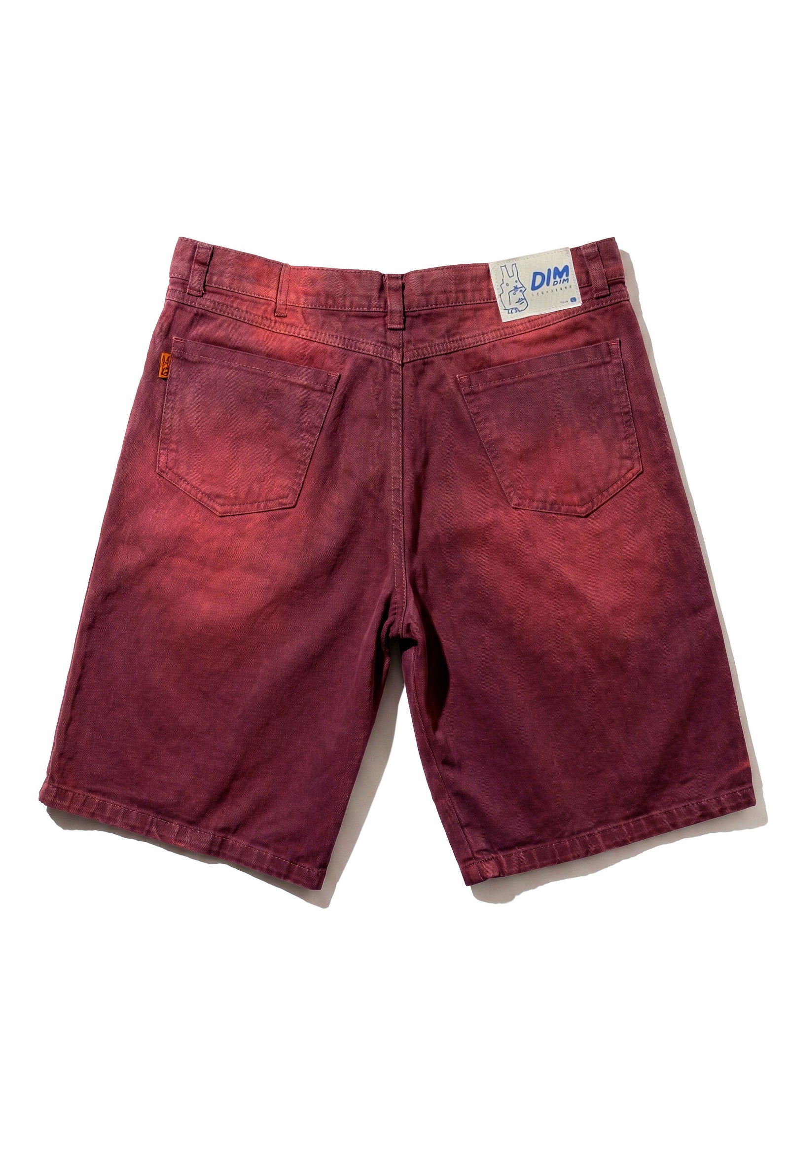 DIM DIM SHORT — Burgundy Denim — 2