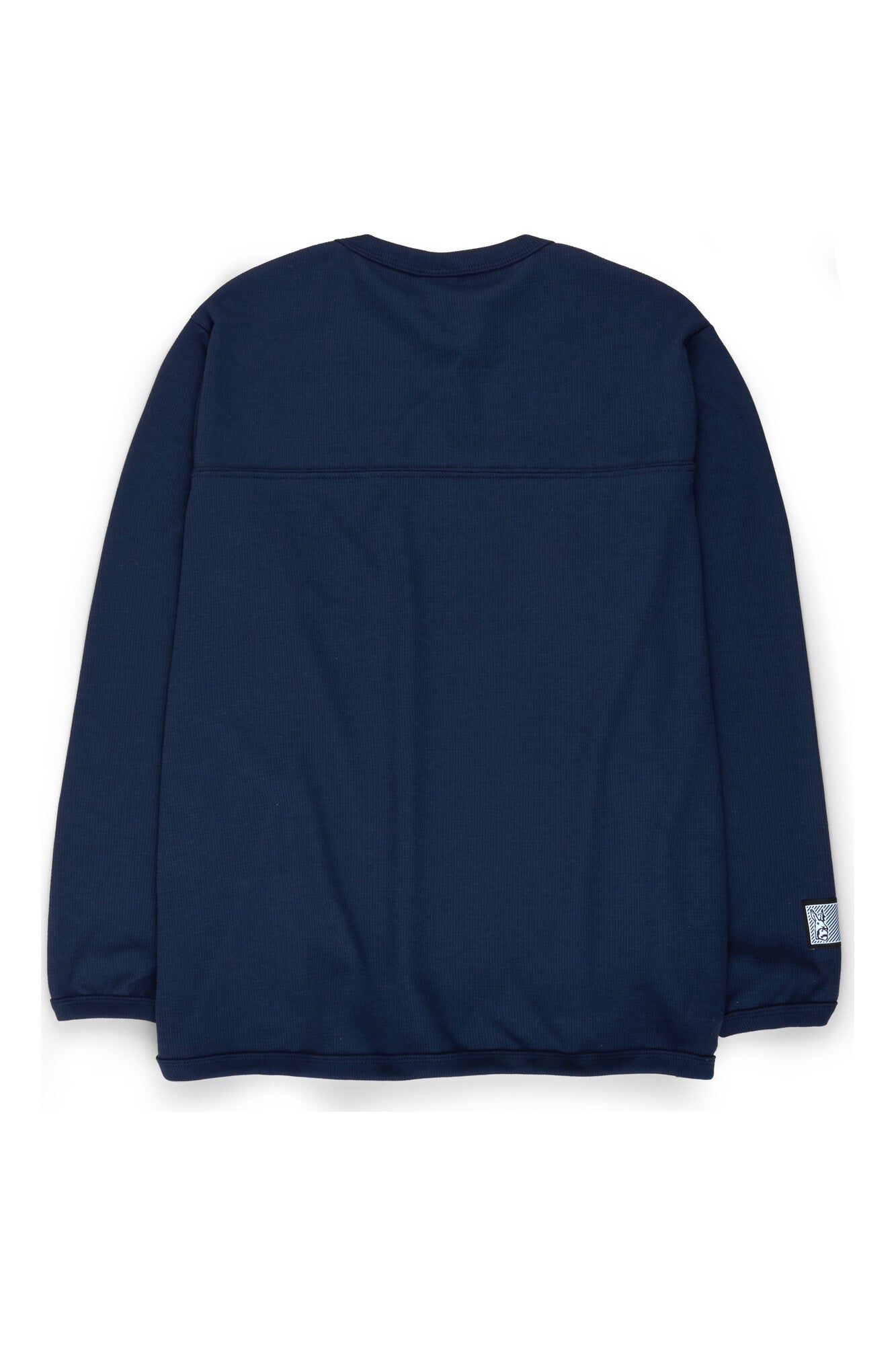 Waffle Knit Long Sleeve — Navy — 2
