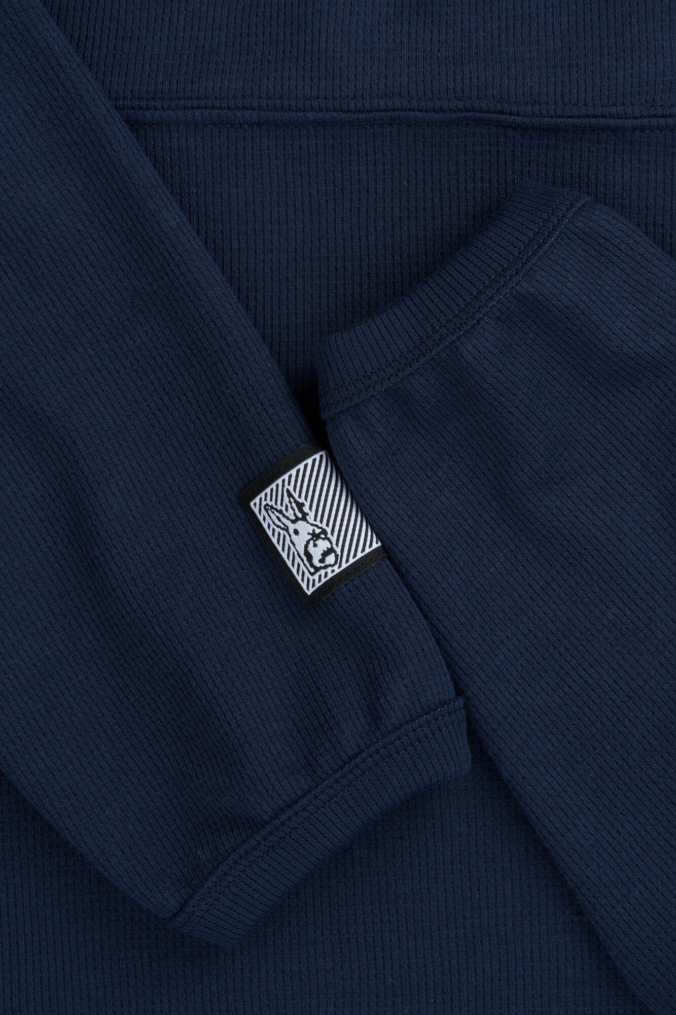 Waffle Knit Long Sleeve — Navy — 4